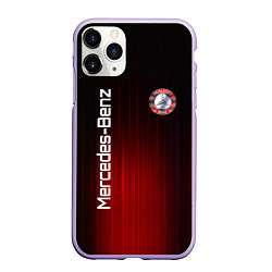 Чехол iPhone 11 Pro матовый Mercedes-Benz art, цвет: 3D-светло-сиреневый