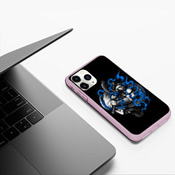 Чехол iPhone 11 Pro матовый Ледяная ярость Кратоса GoW Ragnarok, цвет: 3D-розовый — фото 2