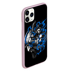 Чехол iPhone 11 Pro матовый Ледяная ярость Кратоса GoW Ragnarok, цвет: 3D-розовый — фото 2