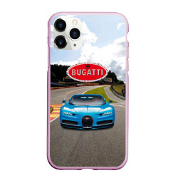Чехол iPhone 11 Pro матовый Bugatti - motorsport - гоночная трасса, цвет: 3D-розовый