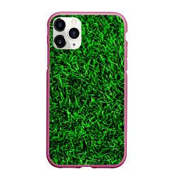 Чехол iPhone 11 Pro матовый Трава, цвет: 3D-малиновый