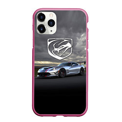 Чехол iPhone 11 Pro матовый Dodge Viper ACR - 645 лошадок - трековые гонки