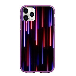 Чехол iPhone 11 Pro матовый Метеоритный дождь, цвет: 3D-фиолетовый