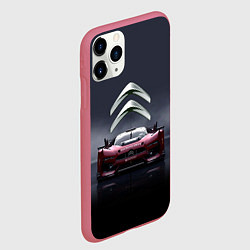 Чехол iPhone 11 Pro матовый Citroen - Racing team - Motorsport, цвет: 3D-малиновый — фото 2