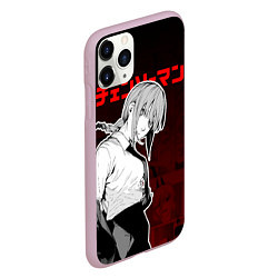 Чехол iPhone 11 Pro матовый Makima - Chainsaw man - Градиент, цвет: 3D-розовый — фото 2