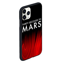 Чехол iPhone 11 Pro матовый Thirty Seconds to Mars red plasma, цвет: 3D-черный — фото 2