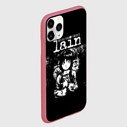 Чехол iPhone 11 Pro матовый Serial Experiments Lain, цвет: 3D-малиновый — фото 2