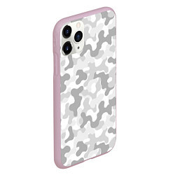 Чехол iPhone 11 Pro матовый Камуфляж цифра светло-серый крупный, цвет: 3D-розовый — фото 2
