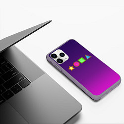 Чехол iPhone 11 Pro матовый Жопа геометрическими фигурами, цвет: 3D-серый — фото 2