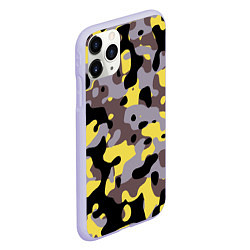 Чехол iPhone 11 Pro матовый Камуфляж Yellow Stinger, цвет: 3D-светло-сиреневый — фото 2