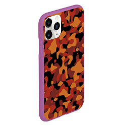 Чехол iPhone 11 Pro матовый Камуфляж Common Orange, цвет: 3D-фиолетовый — фото 2