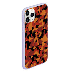 Чехол iPhone 11 Pro матовый Камуфляж Common Orange, цвет: 3D-светло-сиреневый — фото 2