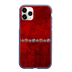 Чехол iPhone 11 Pro матовый Красный градиент, цвет: 3D-серый