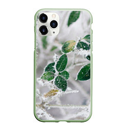 Чехол iPhone 11 Pro матовый Green winter