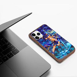 Чехол iPhone 11 Pro матовый Кандакия Геншин Импакт, цвет: 3D-коричневый — фото 2