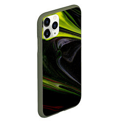 Чехол iPhone 11 Pro матовый Зелёный песок в темноте, цвет: 3D-темно-зеленый — фото 2