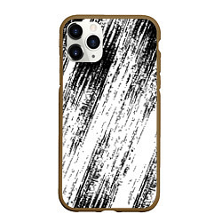 Чехол iPhone 11 Pro матовый Мокрый асфальт, цвет: 3D-коричневый