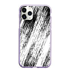 Чехол iPhone 11 Pro матовый Мокрый асфальт, цвет: 3D-светло-сиреневый