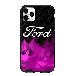 Чехол iPhone 11 Pro матовый Ford pro racing: символ сверху, цвет: 3D-черный