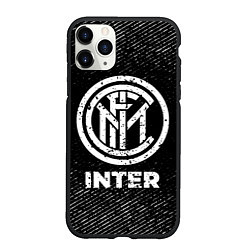 Чехол iPhone 11 Pro матовый Inter с потертостями на темном фоне