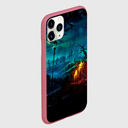Чехол iPhone 11 Pro матовый Мрачное место, цвет: 3D-малиновый — фото 2