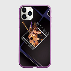 Чехол iPhone 11 Pro матовый Сайно в ромбе, цвет: 3D-фиолетовый