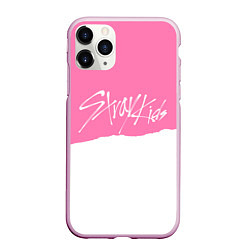 Чехол iPhone 11 Pro матовый Stray Kids pink and white