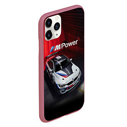 Чехол iPhone 11 Pro матовый BMW M4 GT4 - Motorsport, цвет: 3D-малиновый — фото 2