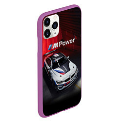 Чехол iPhone 11 Pro матовый BMW M4 GT4 - Motorsport, цвет: 3D-фиолетовый — фото 2