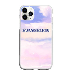Чехол iPhone 11 Pro матовый Evangelion sky clouds, цвет: 3D-белый