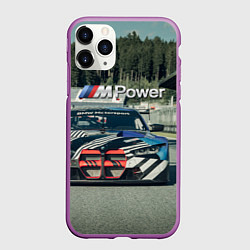 Чехол iPhone 11 Pro матовый BMW M Power - Motorsport - Racing team, цвет: 3D-фиолетовый