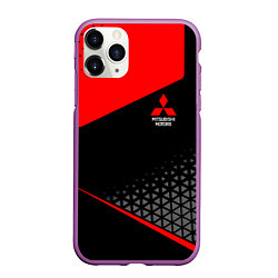 Чехол iPhone 11 Pro матовый Mitsubishi - Sportwear, цвет: 3D-фиолетовый