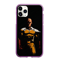 Чехол iPhone 11 Pro матовый One Punch-Man - человек-кулак, цвет: 3D-фиолетовый