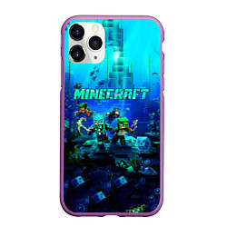 Чехол iPhone 11 Pro матовый Minecraft water