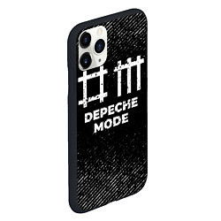 Чехол iPhone 11 Pro матовый Depeche Mode с потертостями на темном фоне, цвет: 3D-черный — фото 2