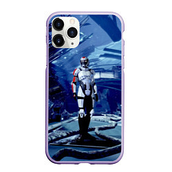 Чехол iPhone 11 Pro матовый Mass Effect 2 - место гибели Нормандии, цвет: 3D-светло-сиреневый