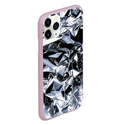 Чехол iPhone 11 Pro матовый Aesthetic visual art silver, цвет: 3D-розовый — фото 2