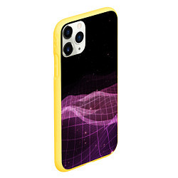 Чехол iPhone 11 Pro матовый Retro wave night, цвет: 3D-желтый — фото 2