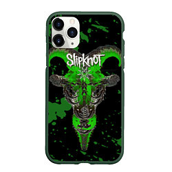 Чехол iPhone 11 Pro матовый Slipknot зеленый козел