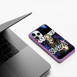 Чехол iPhone 11 Pro матовый Slipknot hammer blue, цвет: 3D-фиолетовый — фото 2