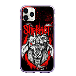 Чехол iPhone 11 Pro матовый Slipknot - красный козел, цвет: 3D-светло-сиреневый