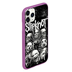 Чехол iPhone 11 Pro матовый Slipknot Black, цвет: 3D-фиолетовый — фото 2