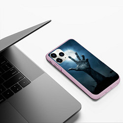 Чехол iPhone 11 Pro матовый Zombie night party, цвет: 3D-розовый — фото 2