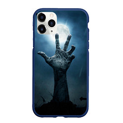 Чехол iPhone 11 Pro матовый Zombie night party, цвет: 3D-тёмно-синий