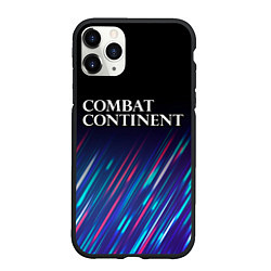 Чехол iPhone 11 Pro матовый Combat Continent stream, цвет: 3D-черный