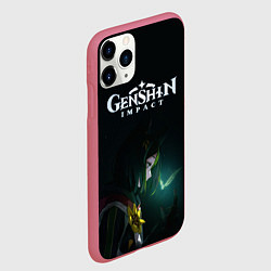 Чехол iPhone 11 Pro матовый Геншин - Тигнари, цвет: 3D-малиновый — фото 2