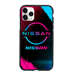 Чехол iPhone 11 Pro матовый Nissan - neon gradient