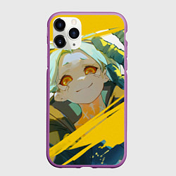 Чехол iPhone 11 Pro матовый Киберпанк: Бегущие по краю Ребекка, цвет: 3D-фиолетовый