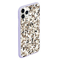 Чехол iPhone 11 Pro матовый Камуфляж зима мелкий, цвет: 3D-светло-сиреневый — фото 2