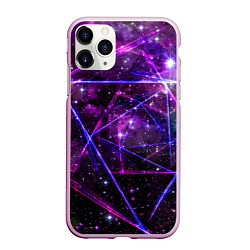 Чехол iPhone 11 Pro матовый Triangle space - Neon - Geometry